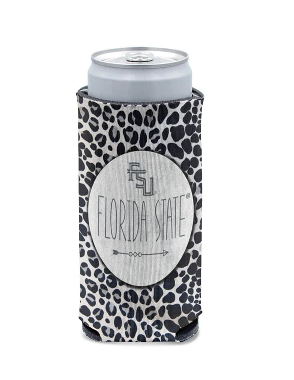 FSU Leopard Slim Can Cooler