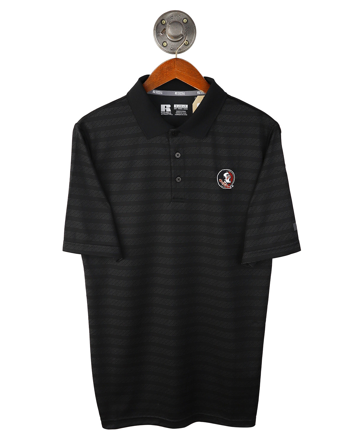 FSU G Primary Mark Sideline Stripe Polo