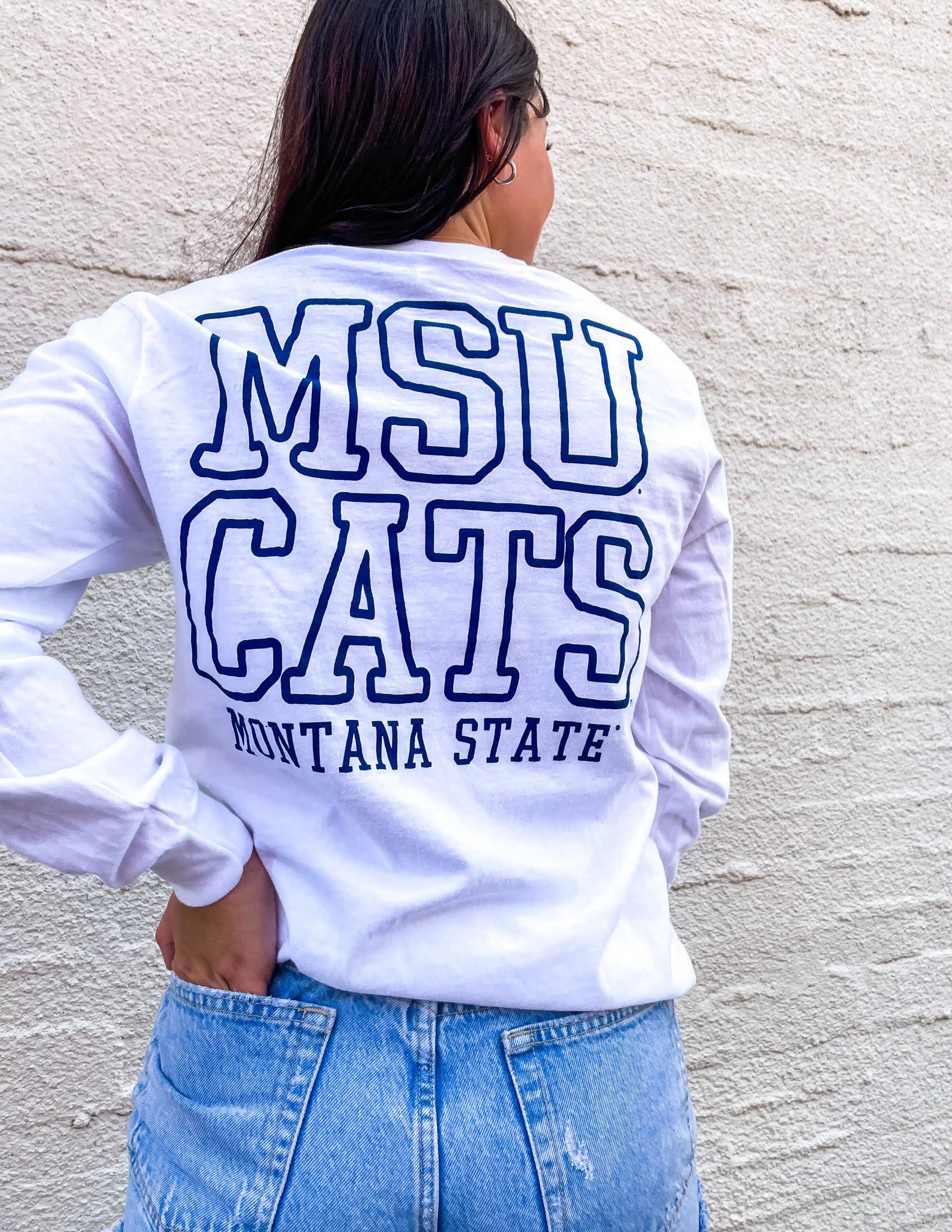 MSU Outline Bobcat Long Sleeve