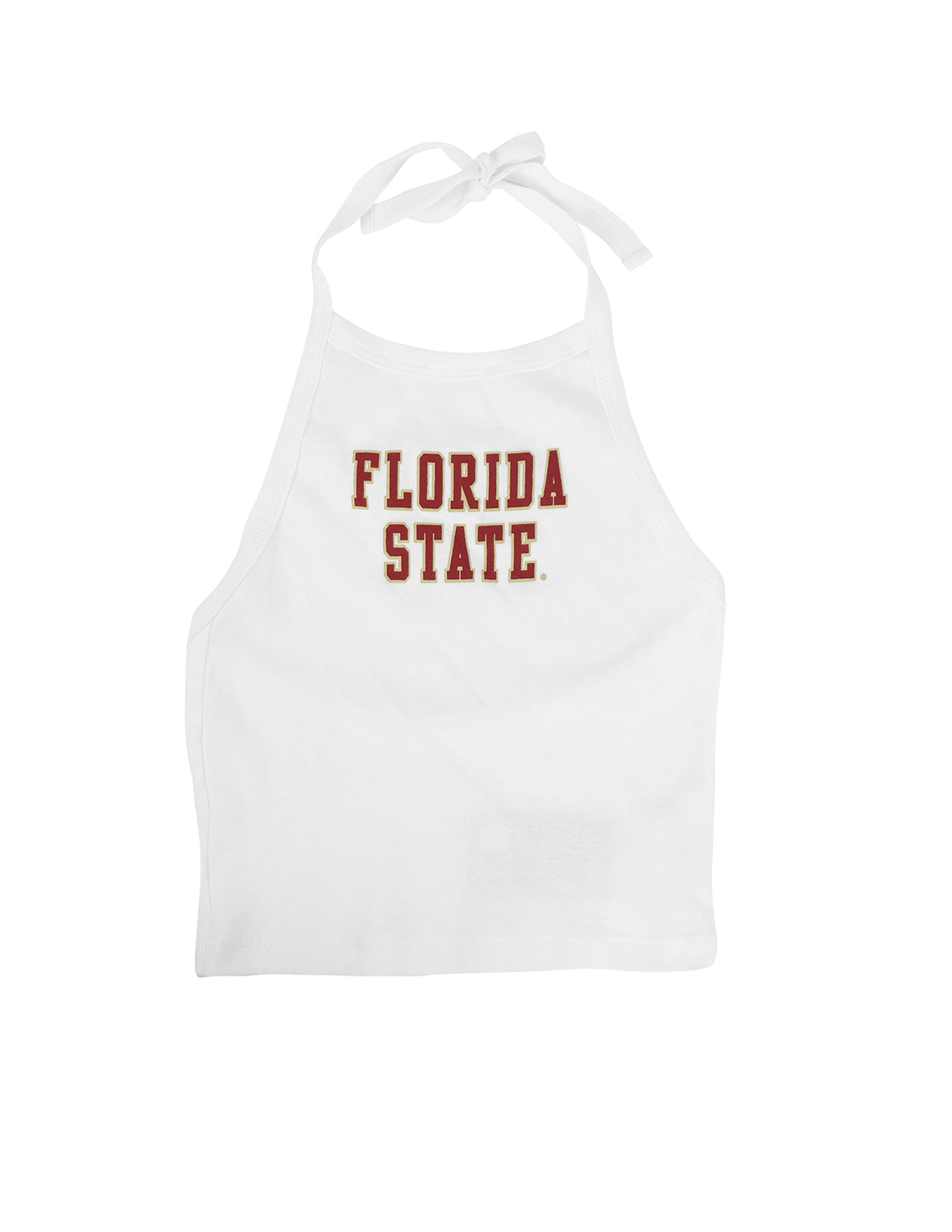 FSU Simple Collegiate Baby Rib Halter Top