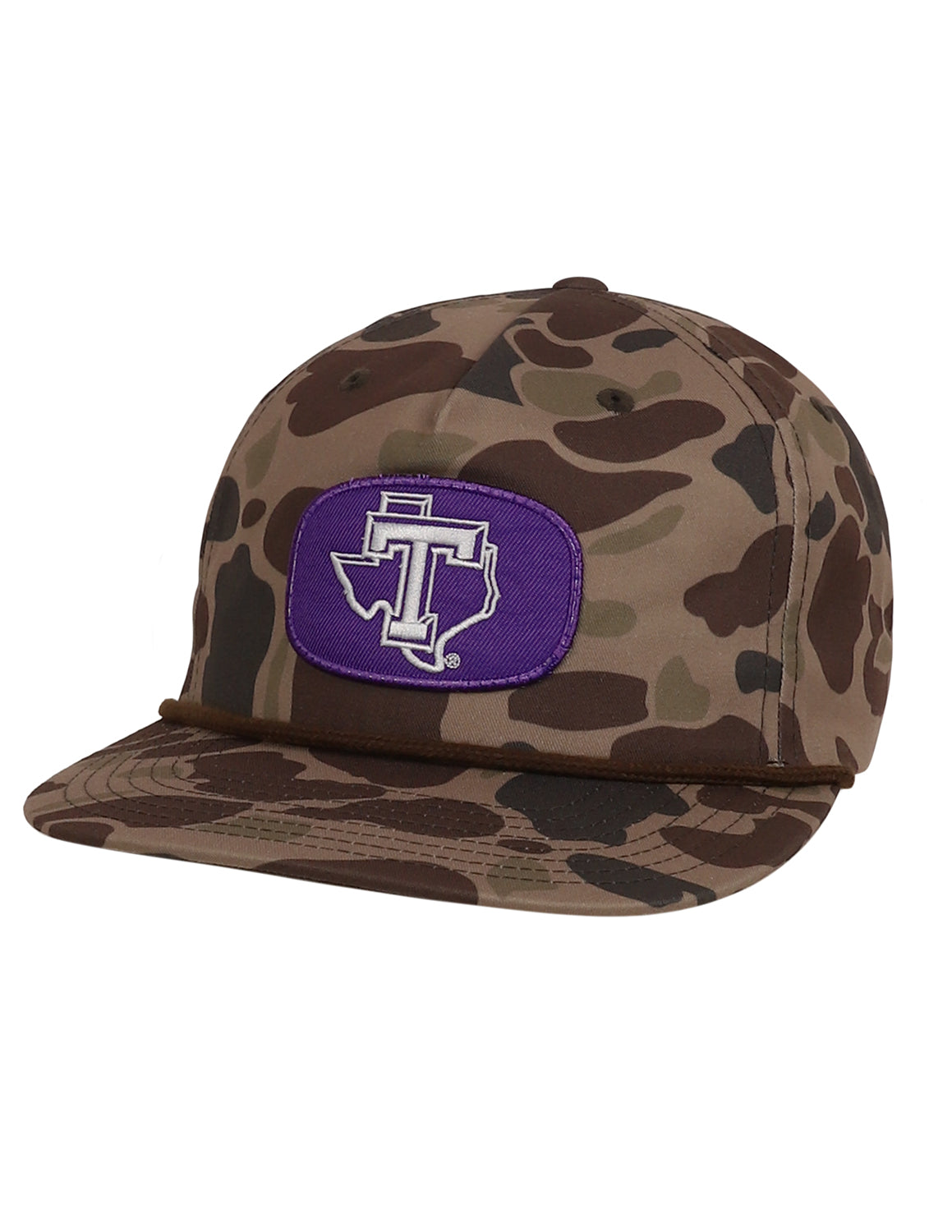 TSU Block T Flat Oval Patch Hat