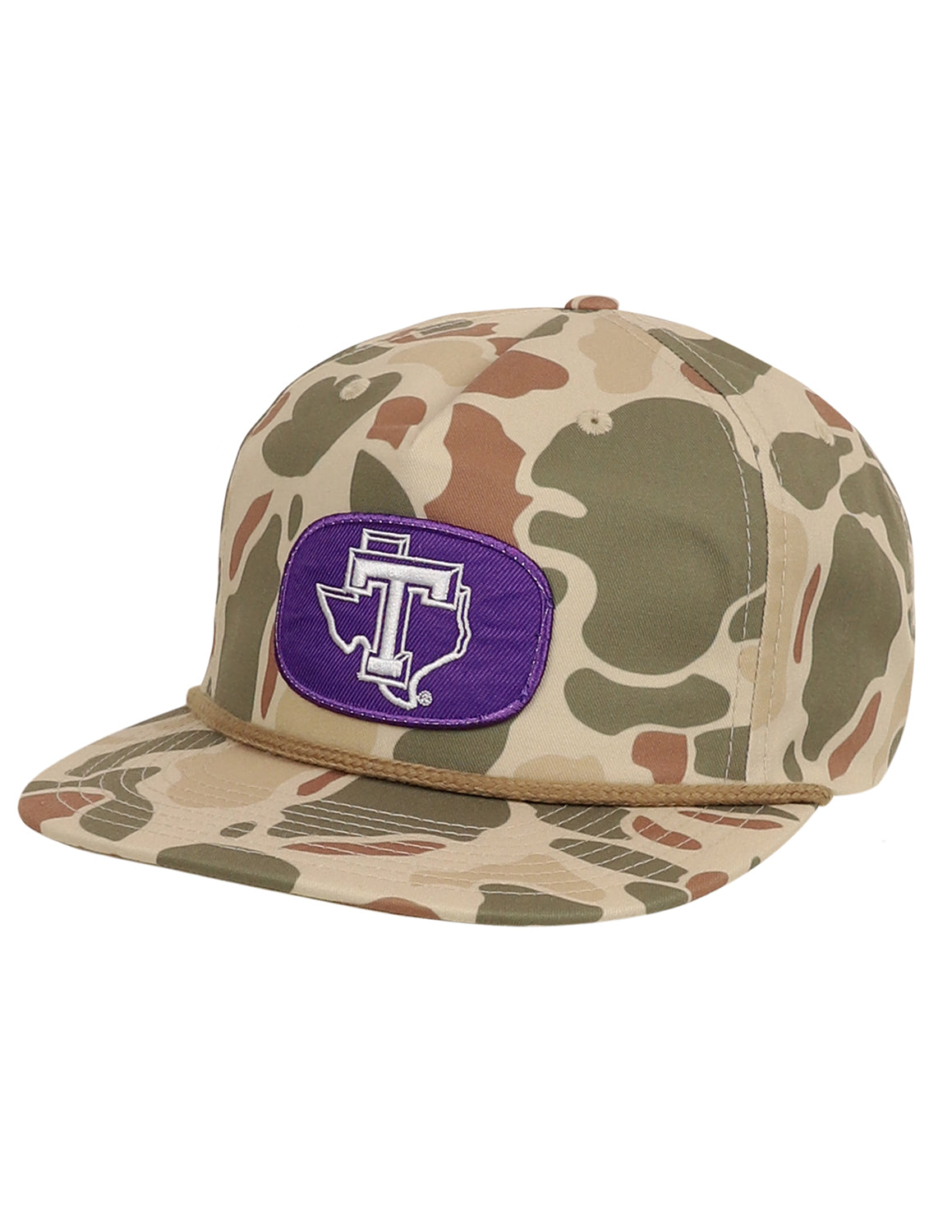 TSU Block T Flat Oval Patch Hat