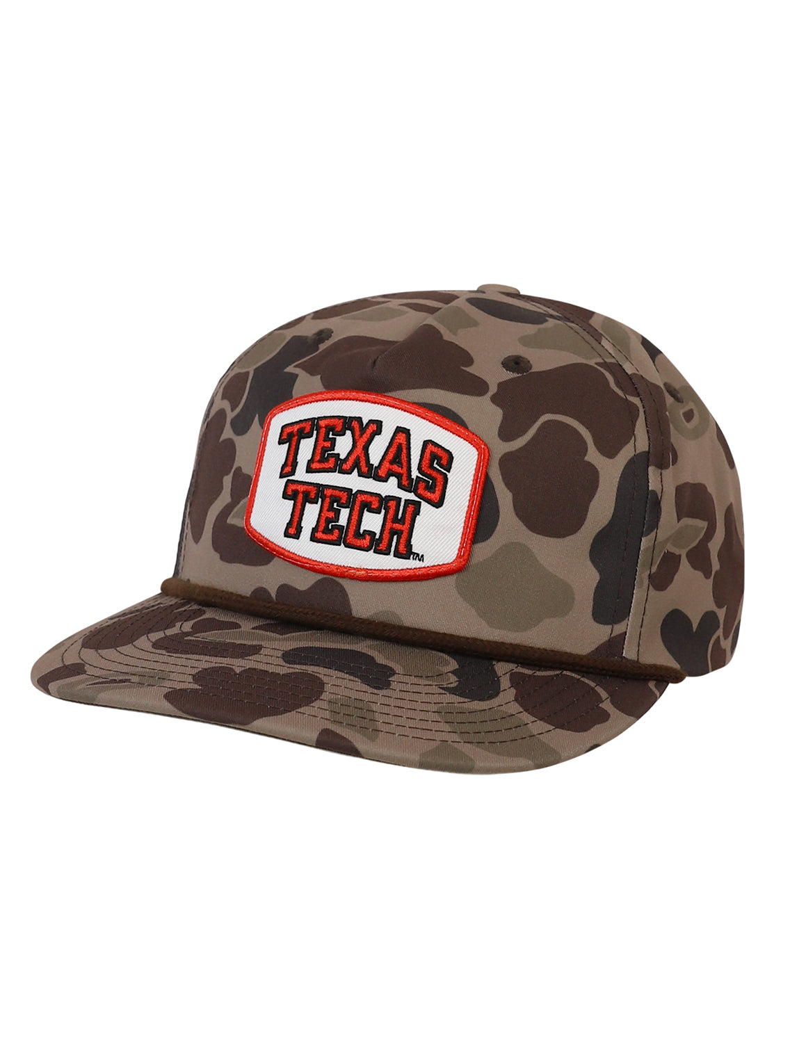 TTU P Wordmark Patch Camo Hat