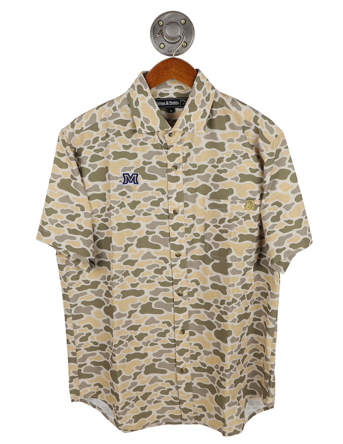 MSU G Beveled M Burk Button Up