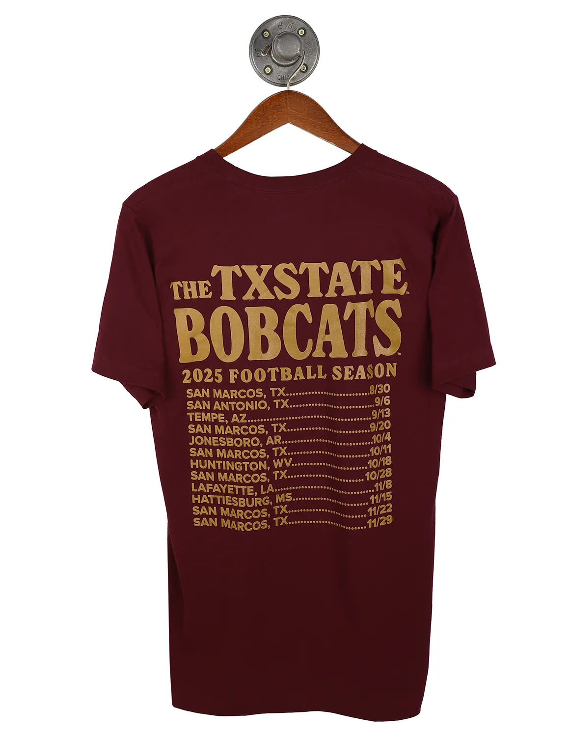 TXST FB Schedule 2025 Short Sleeve