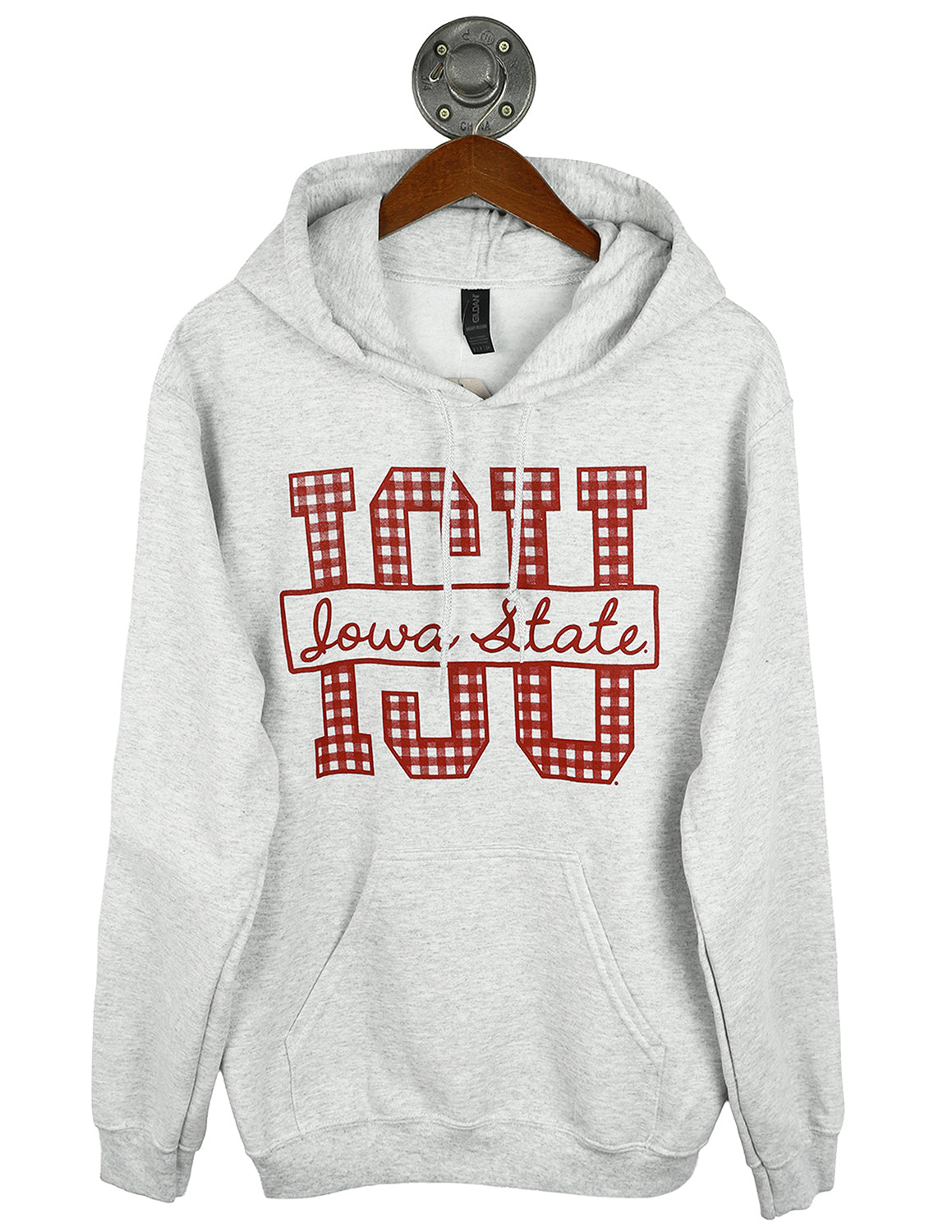 ISU Gingham Initials Hoodie