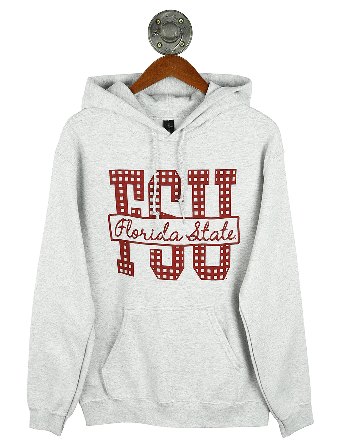 FSU Gingham Initials Hoodie