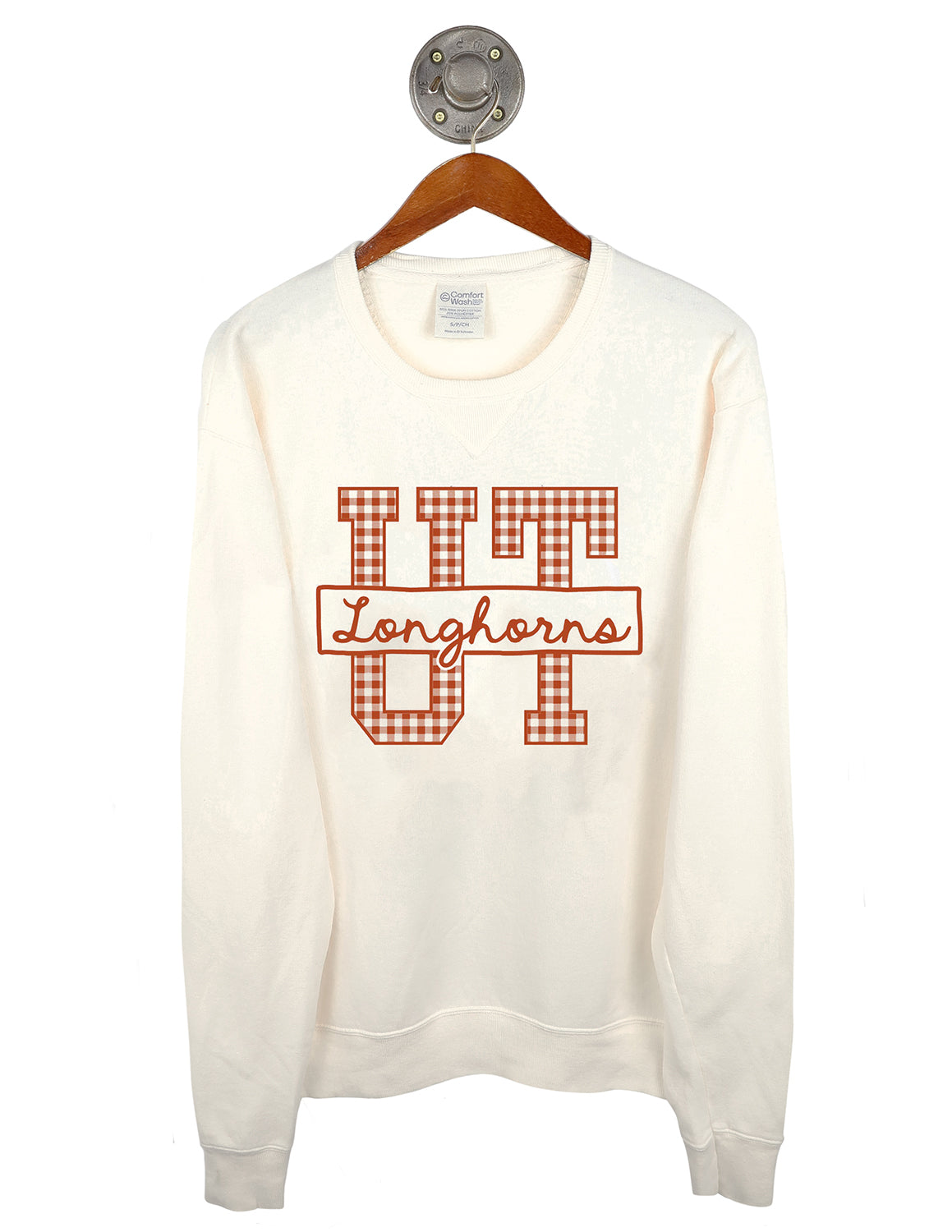 UT Gingham Initials Crewneck