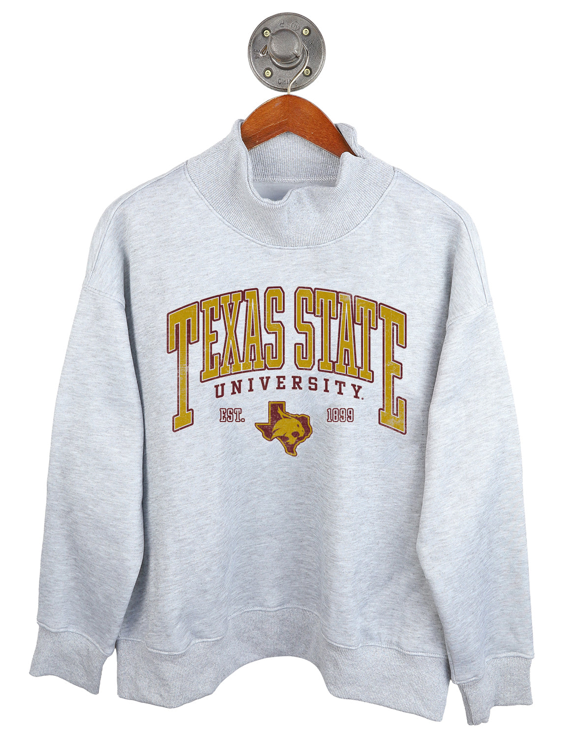 TXST Collegiate Arch Mockneck Sweater