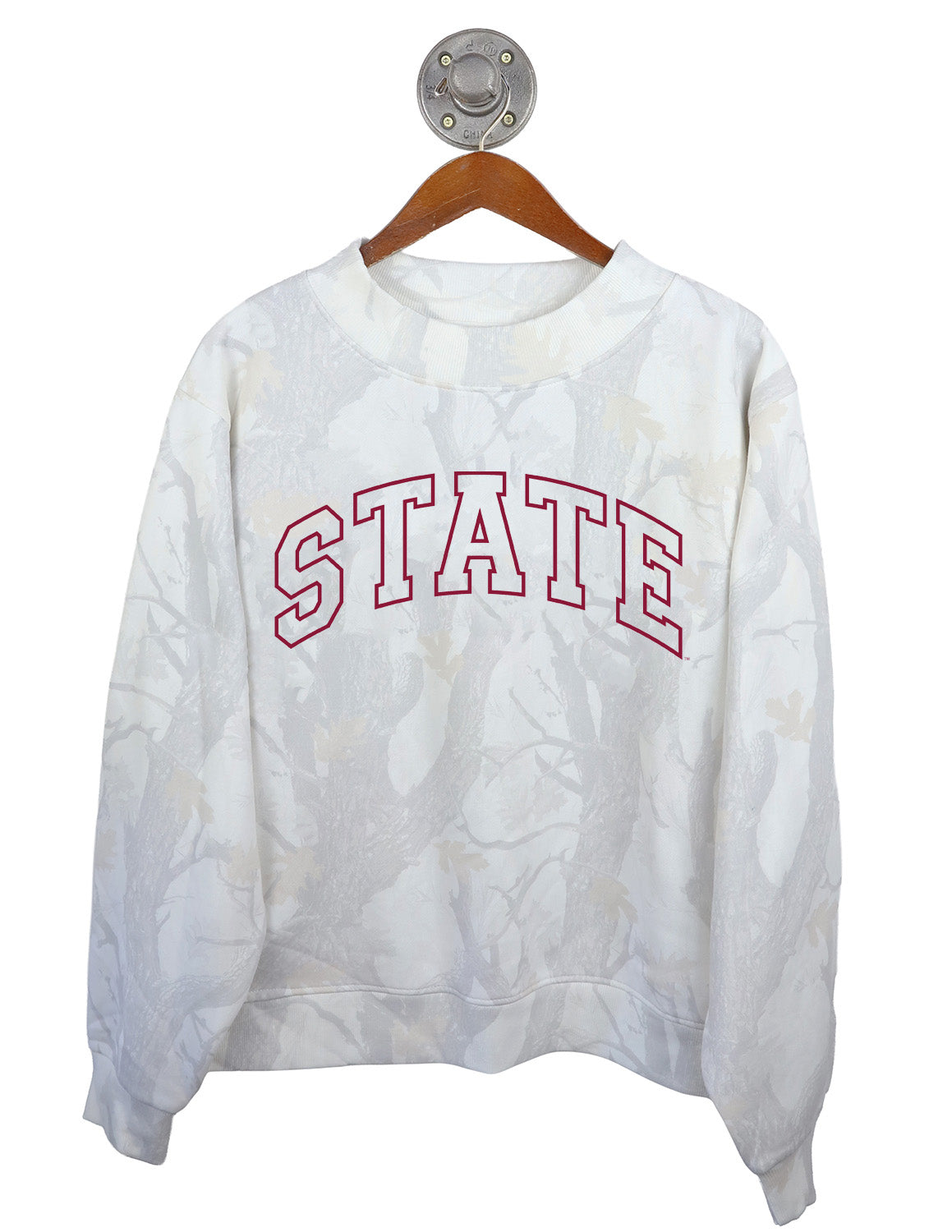 ISU Camo Puff Outline Arch Mockneck Sweatshirt