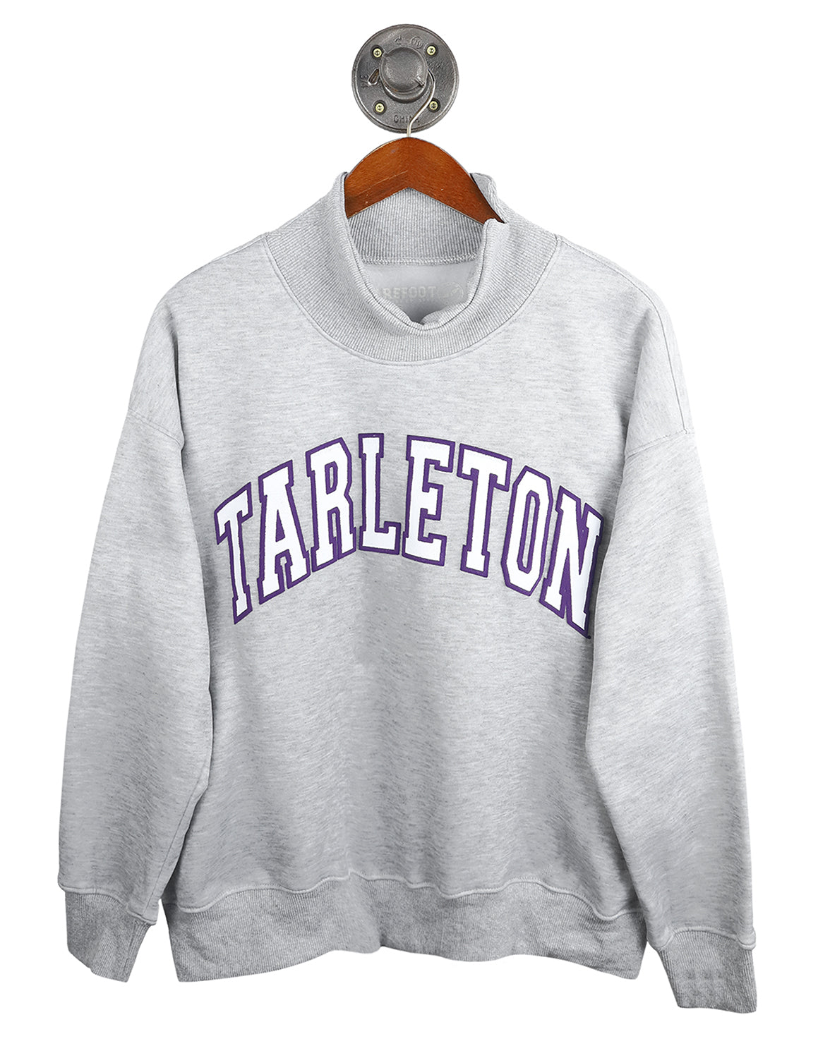 TSU Puff Outline Arch Mockneck Sweatshirt