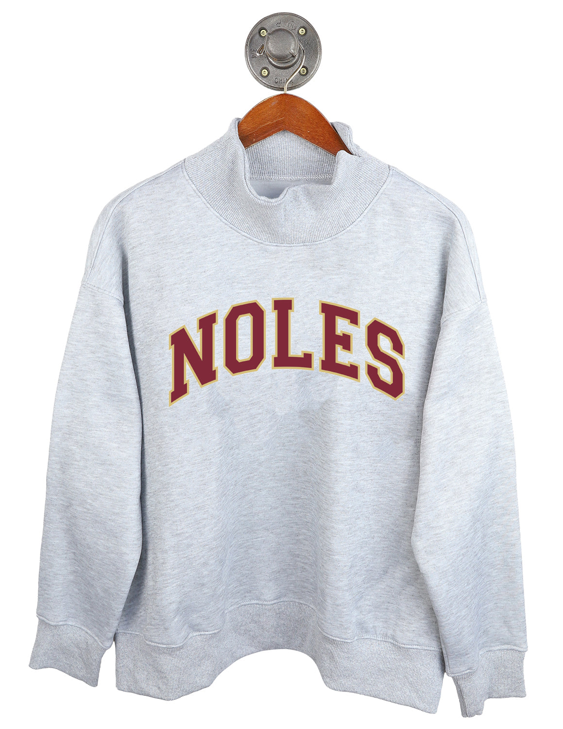 FSU Puff Outline Arch Mockneck Sweatshirt