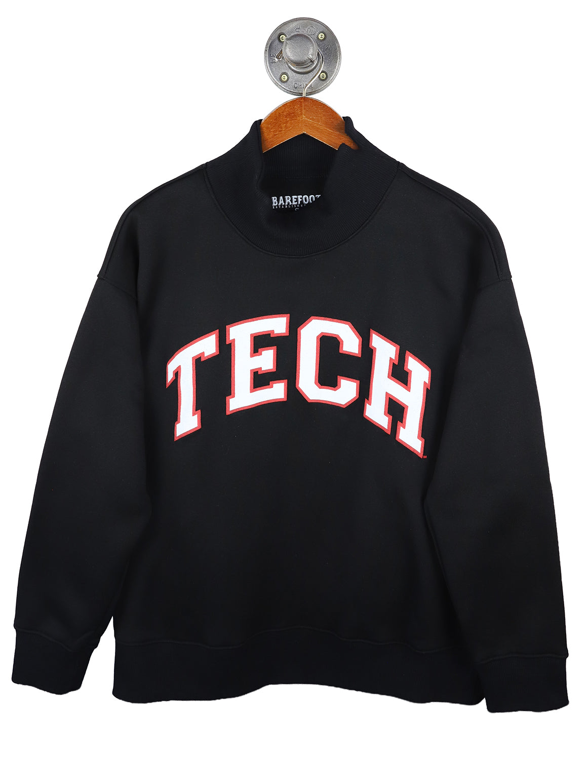 TTU Puff Outline Arch Mockneck Sweatshirt