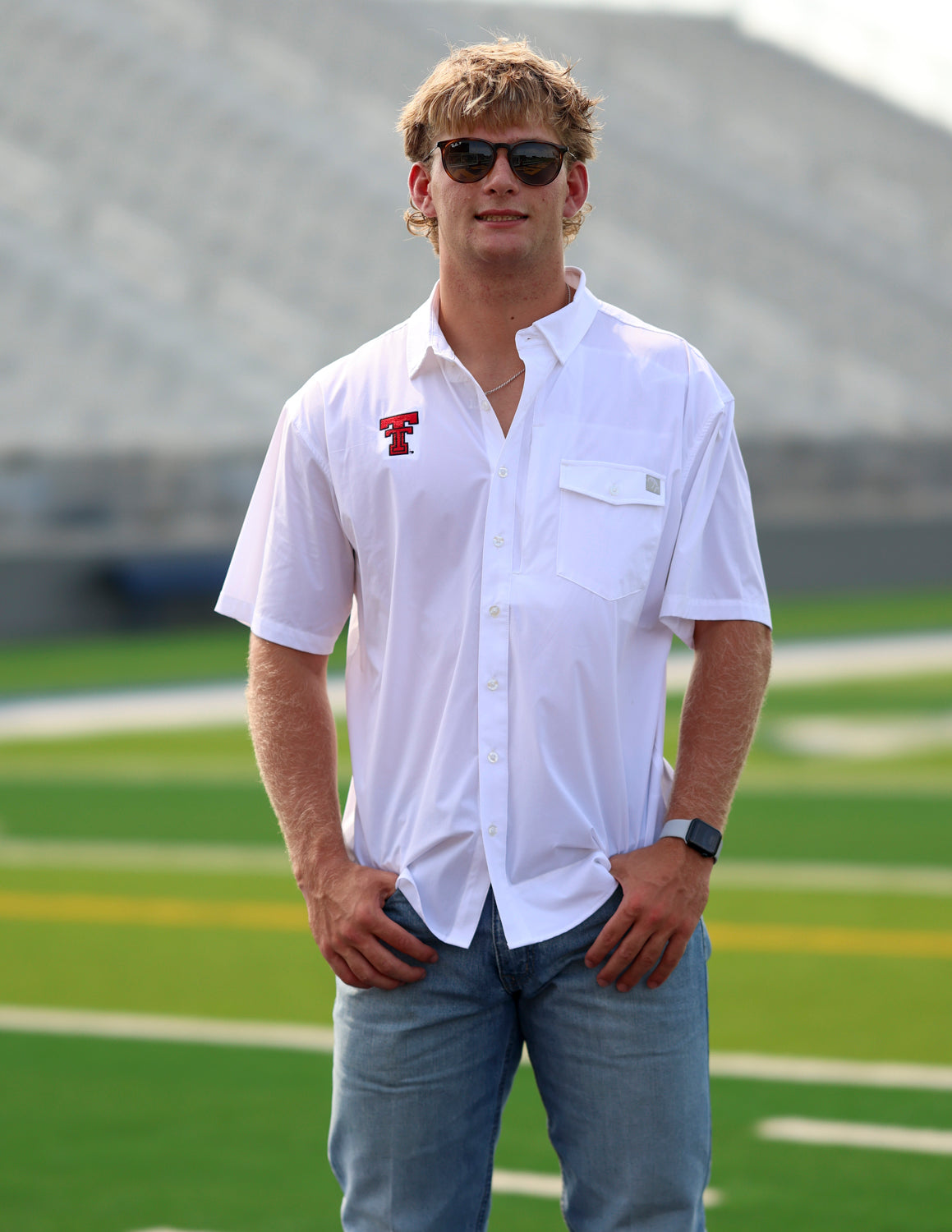 TTU G Vintage Double T Fishing Shirt