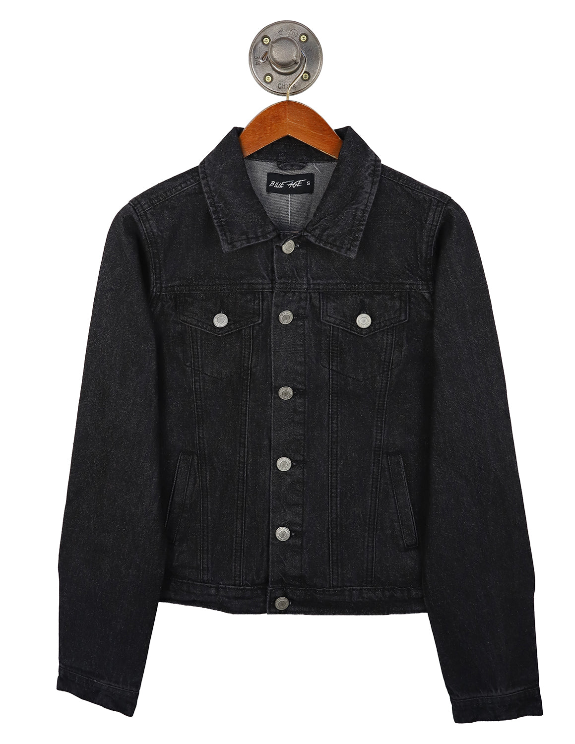 TTU Chenille Raider Red Logo Denim Jacket