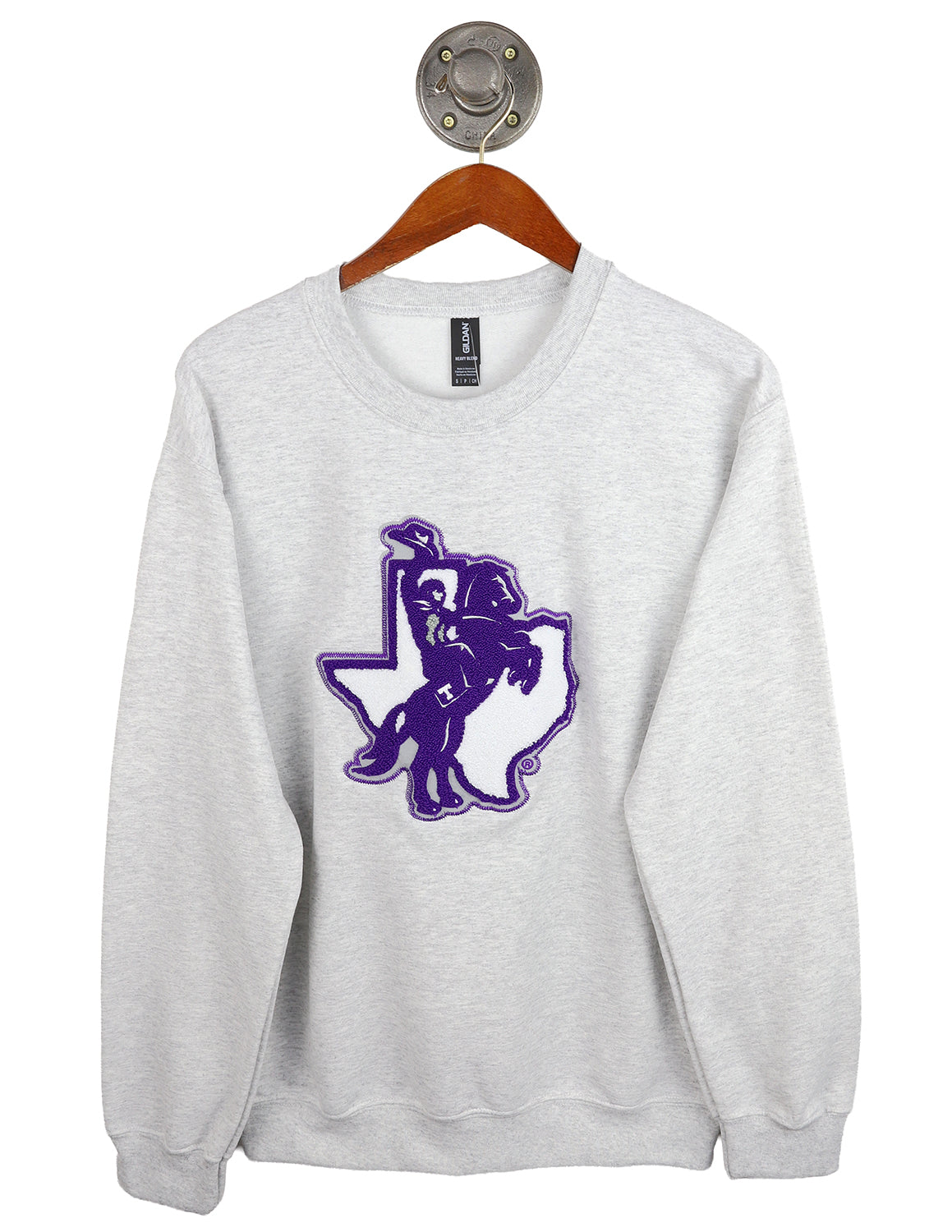 TSU Chenille Texan Rider Crewneck