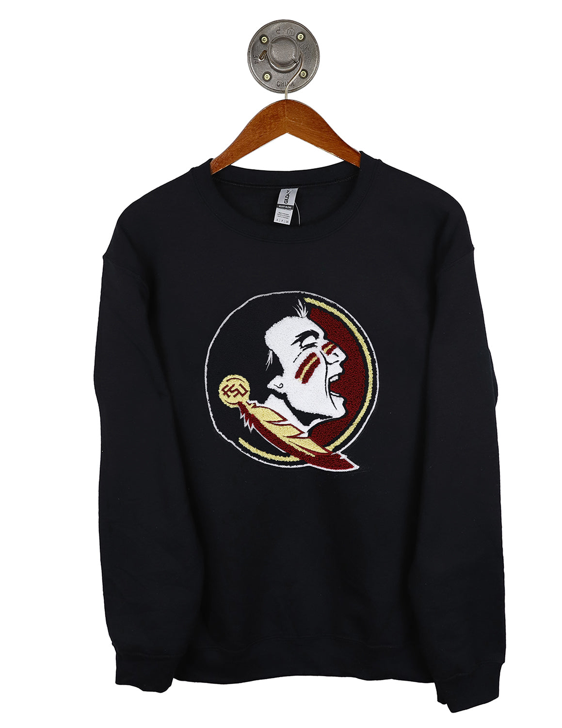 FSU Chenille Seminole Head Crewneck