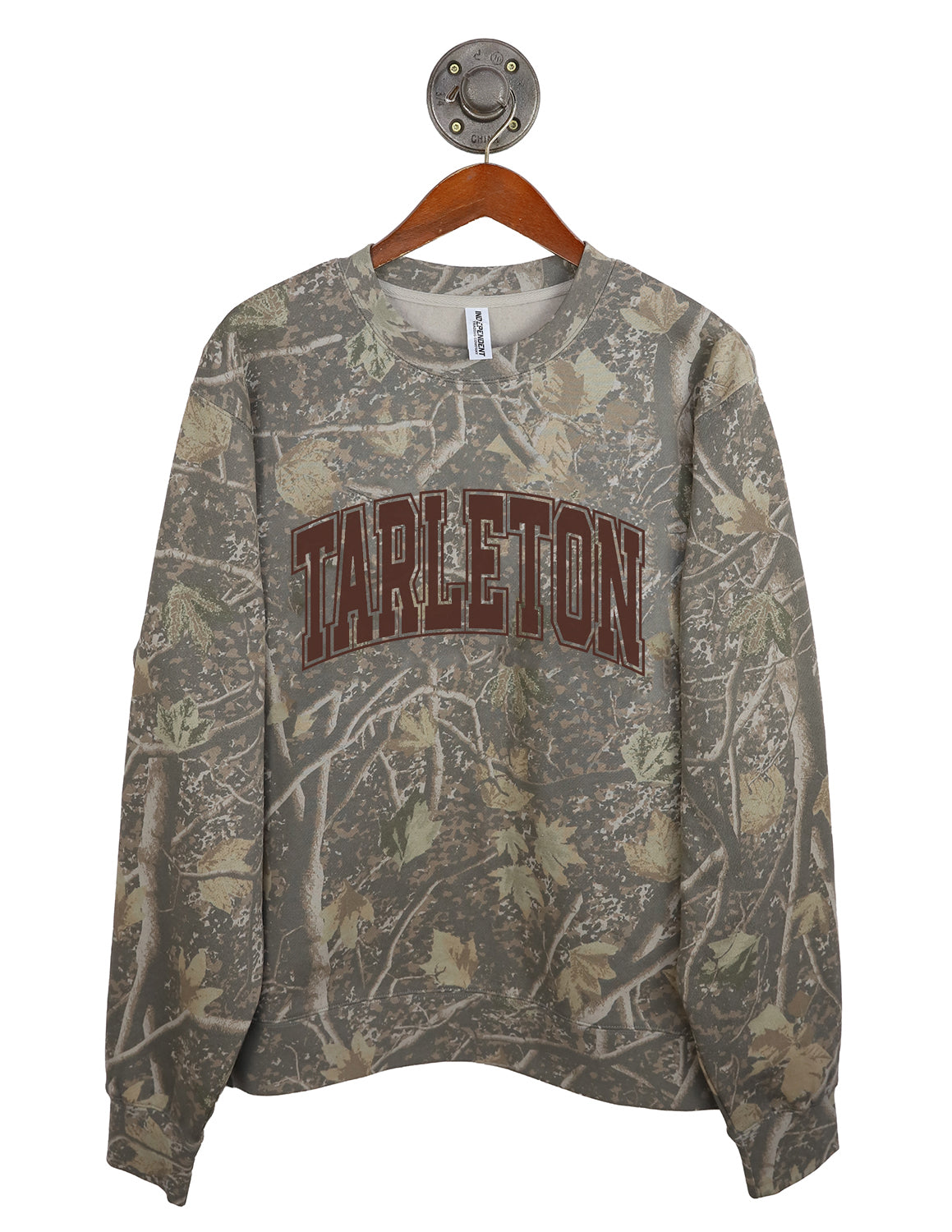 TSU Brown Totality Puff Camo Crewneck