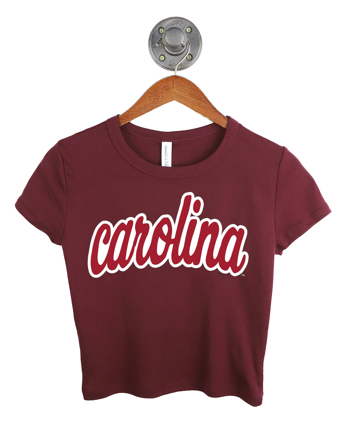 USC Editorial Script Micro Rib Baby Tee