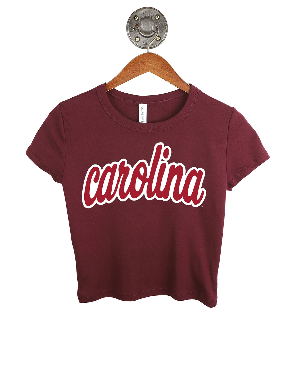 USC Editorial Script Micro Rib Baby Tee