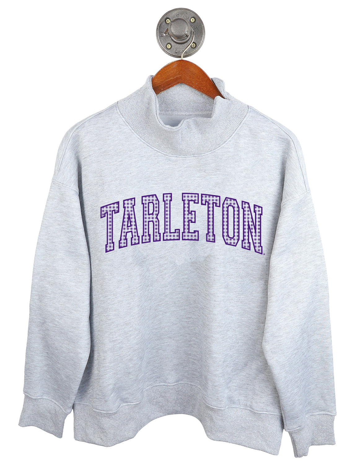 TSU Prestige Gingham Mockneck Sweater