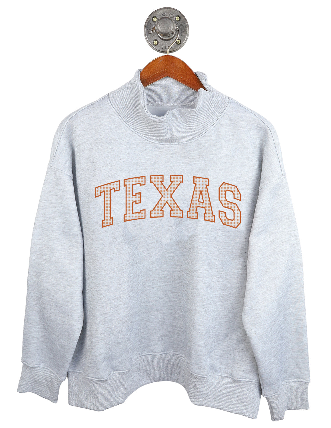 Texas Prestige Gingham Mockneck Sweater