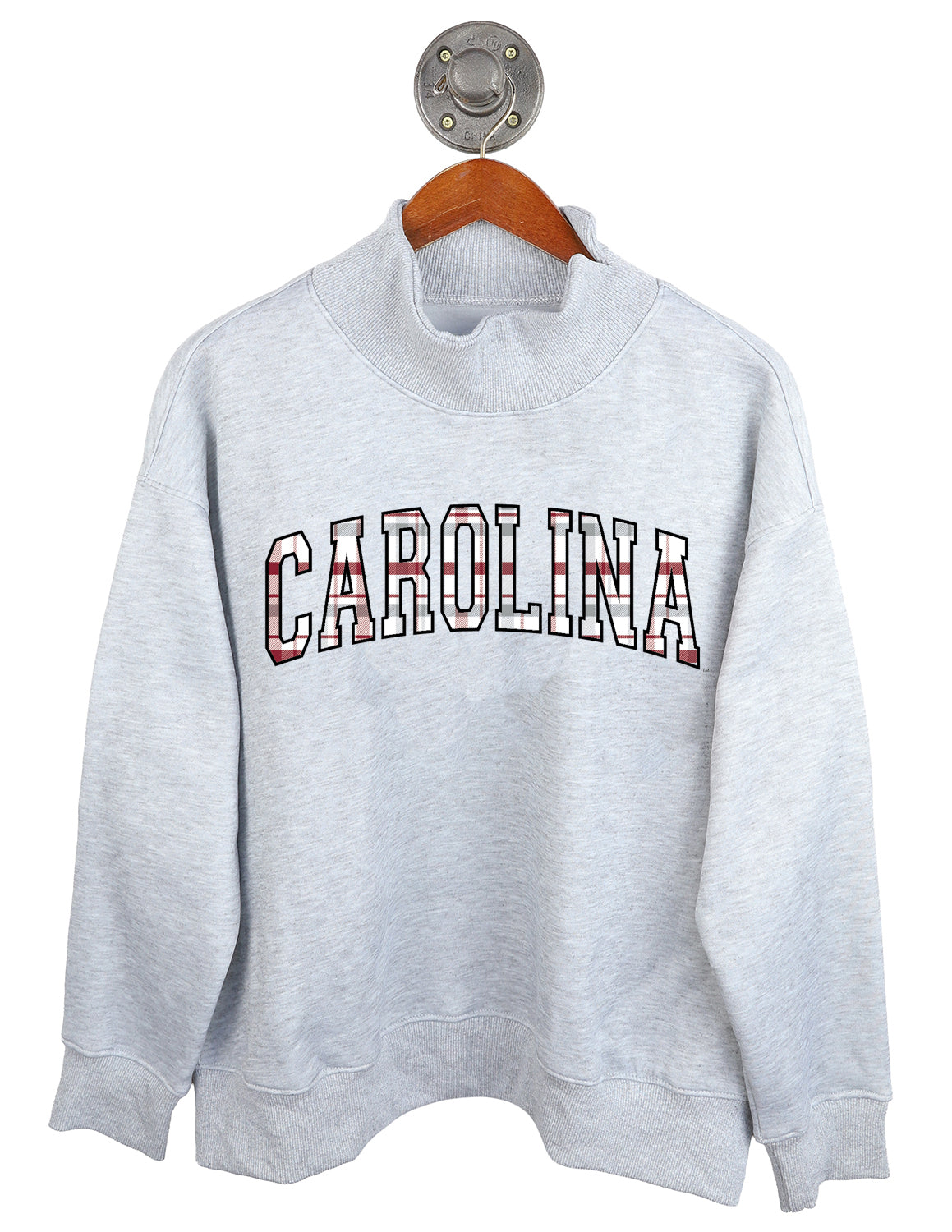 USC Prestige Plaid Mockneck Sweater