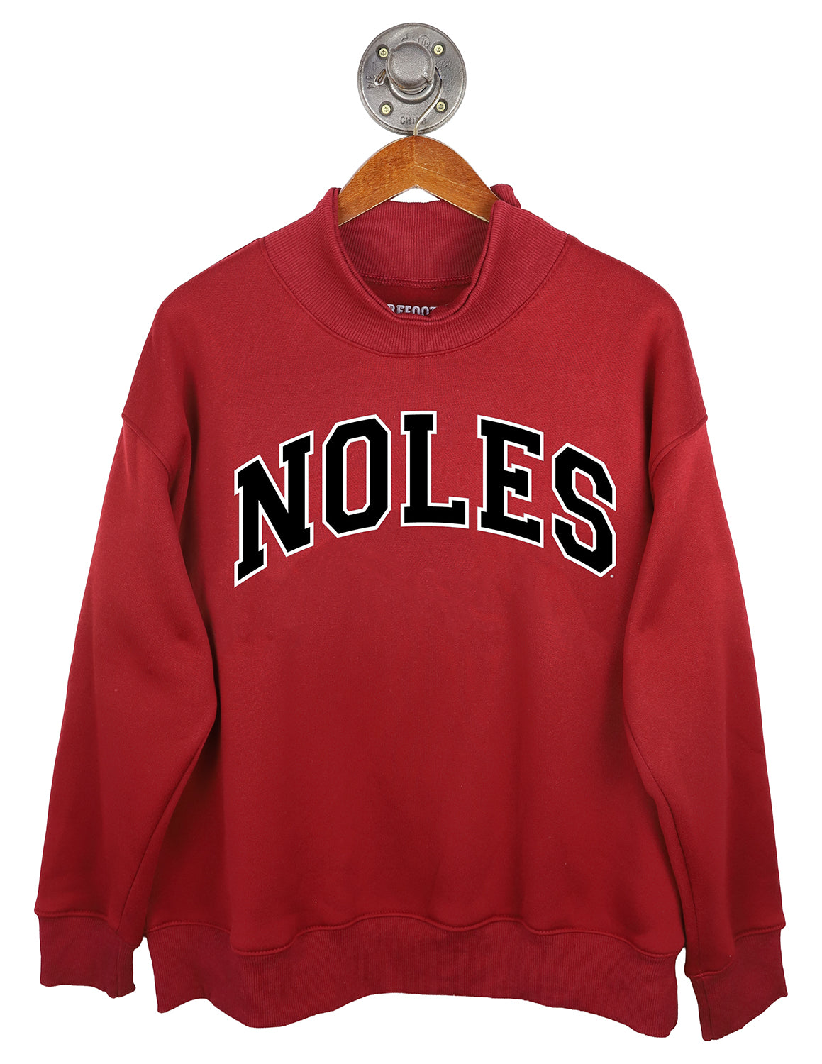 FSU Puff Outline Arch Mockneck Sweatshirt
