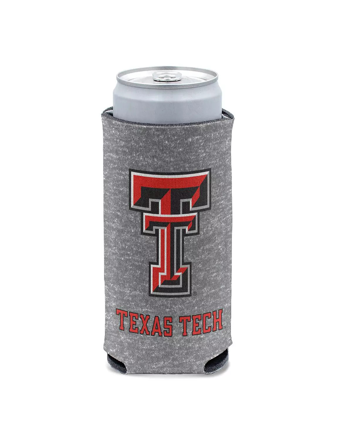 TTU Heathered Tall Can Cooler