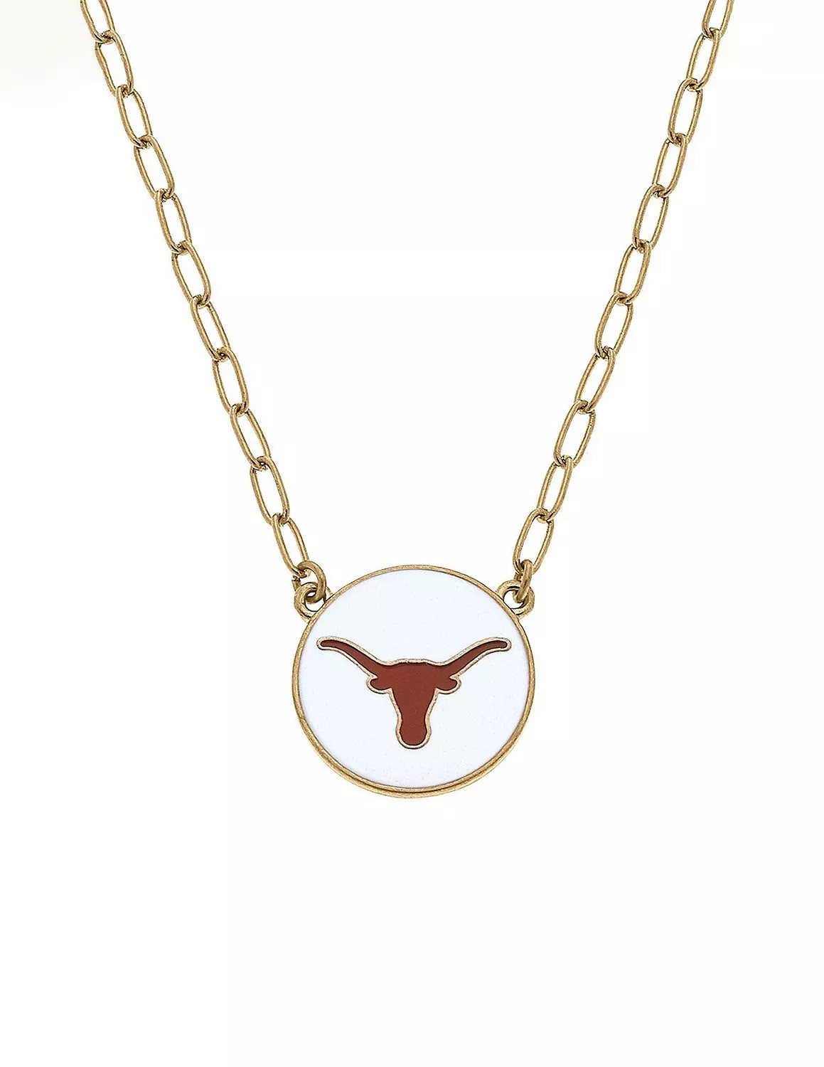 UT Enamel Disc Pendant Necklace
