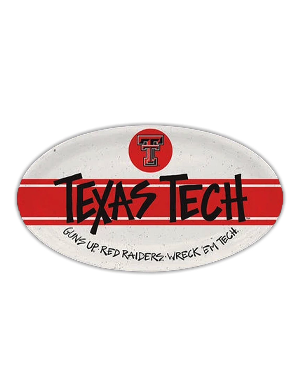 TTU Oval Melamine Platter
