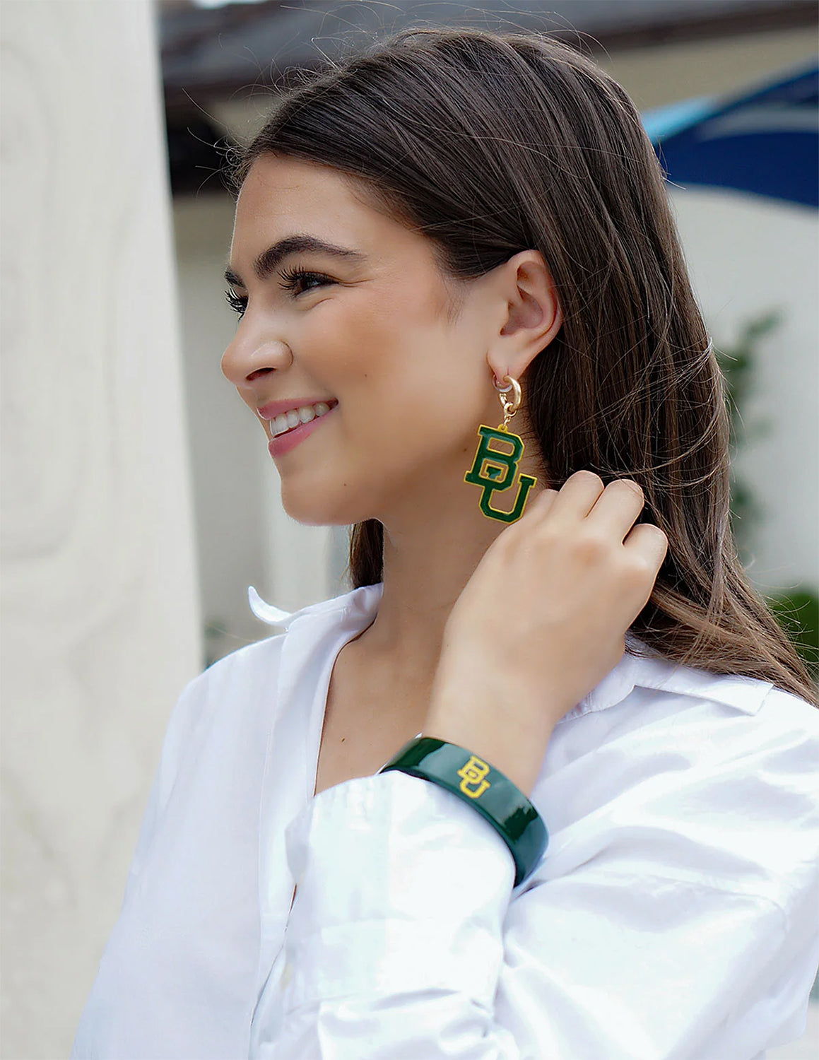 BU Enamel Resin Logo Cuff