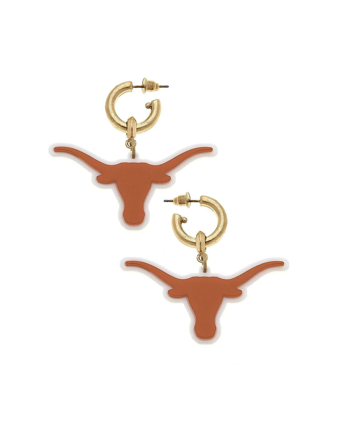 UT Resin Logo Drop Hoop Earrings