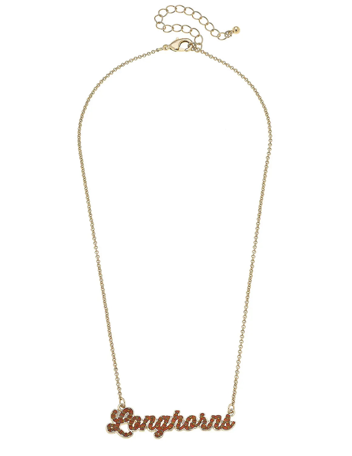 UT Pave Autograph Enamel Necklace