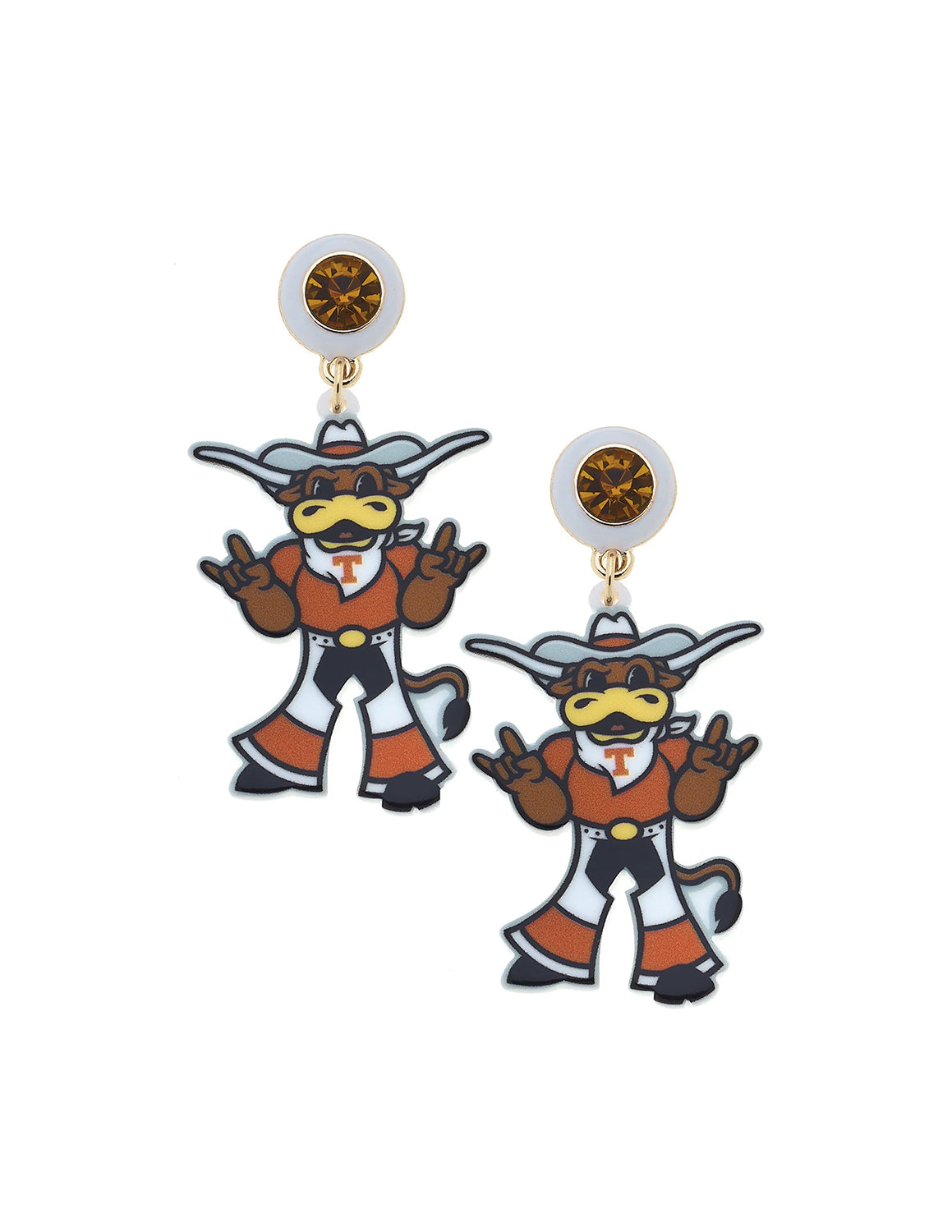 UT Bevo Resin Mascot Earrings
