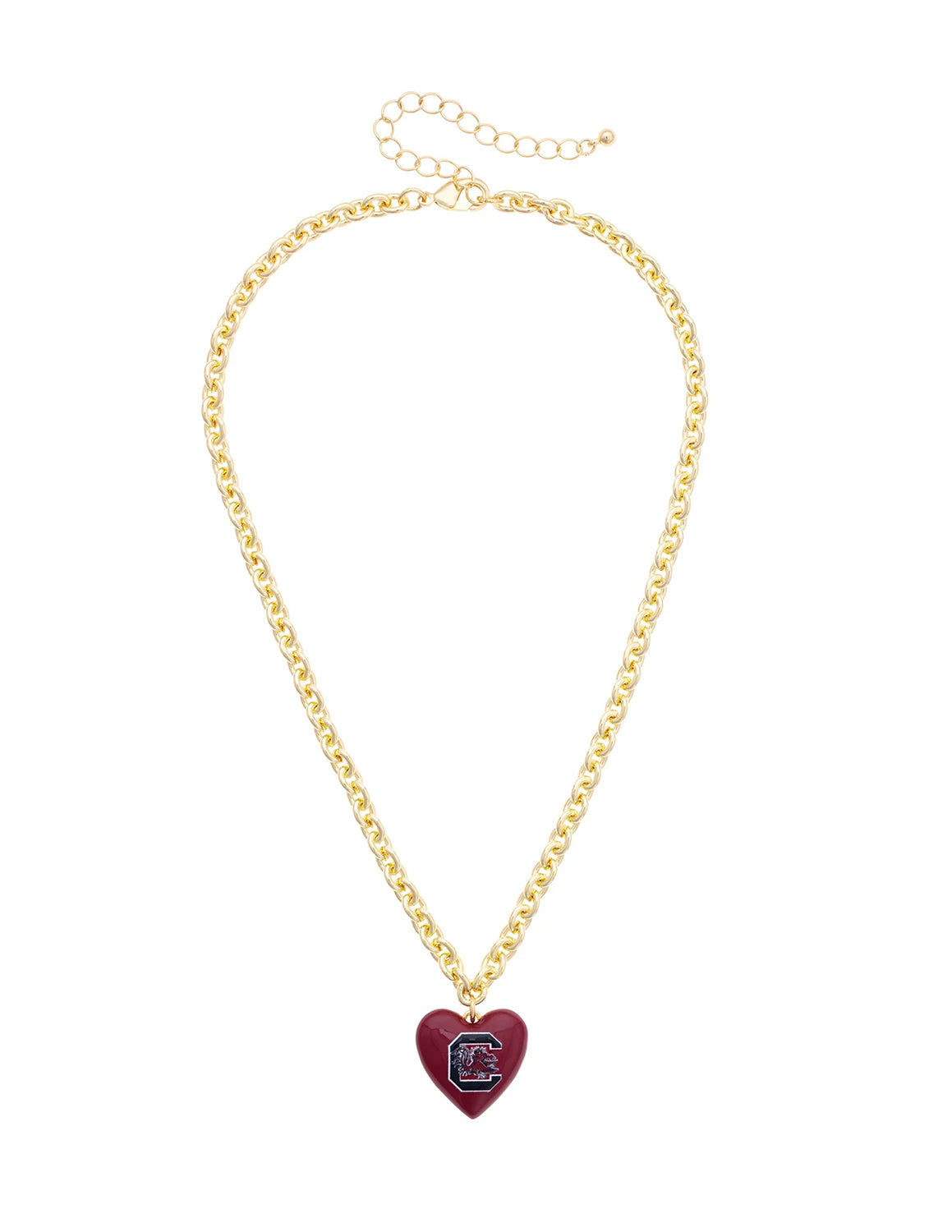 USC Gamecocks Heart Pendant Necklace