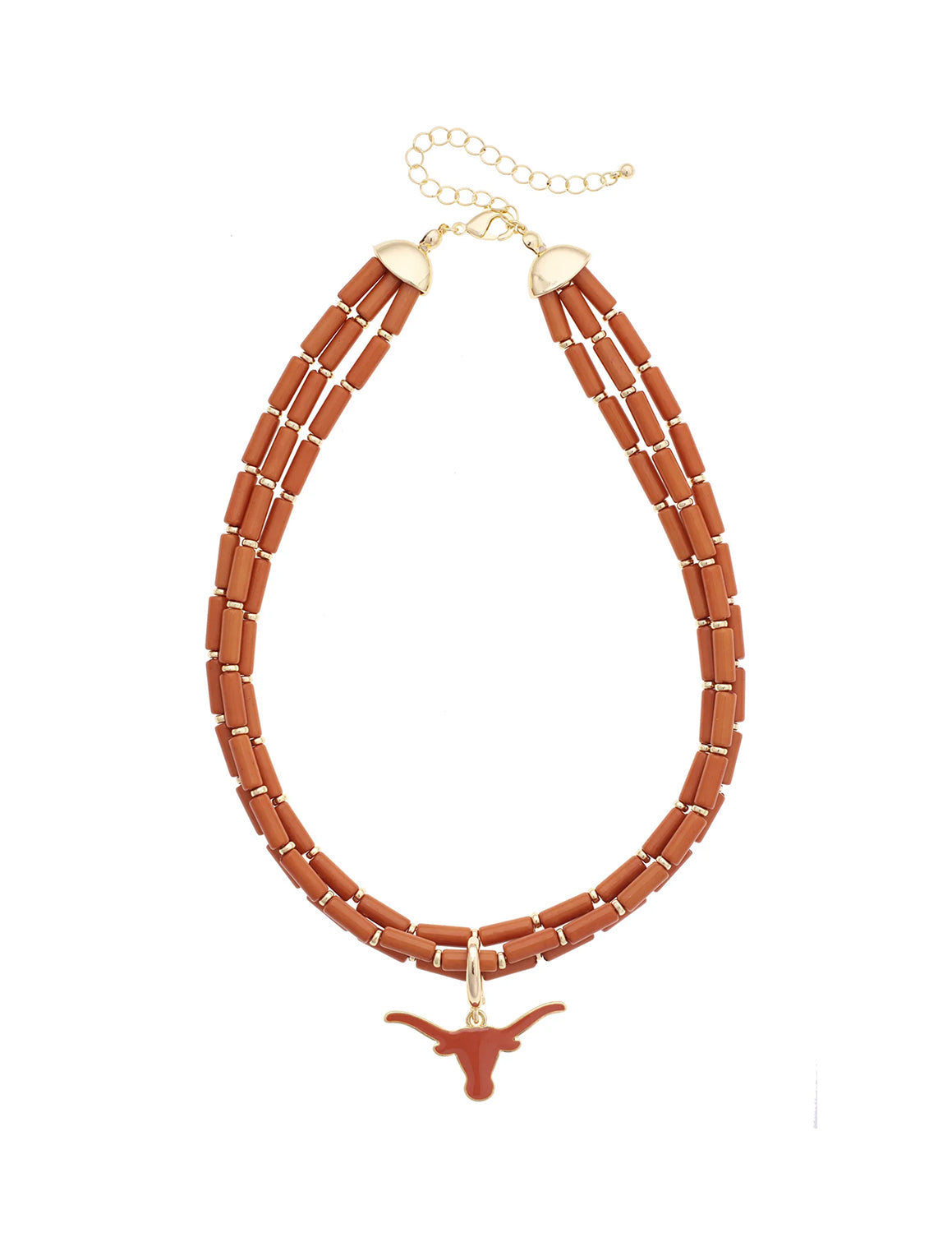 UT Longhorns Multi-Strand Beaded Logo Necklace