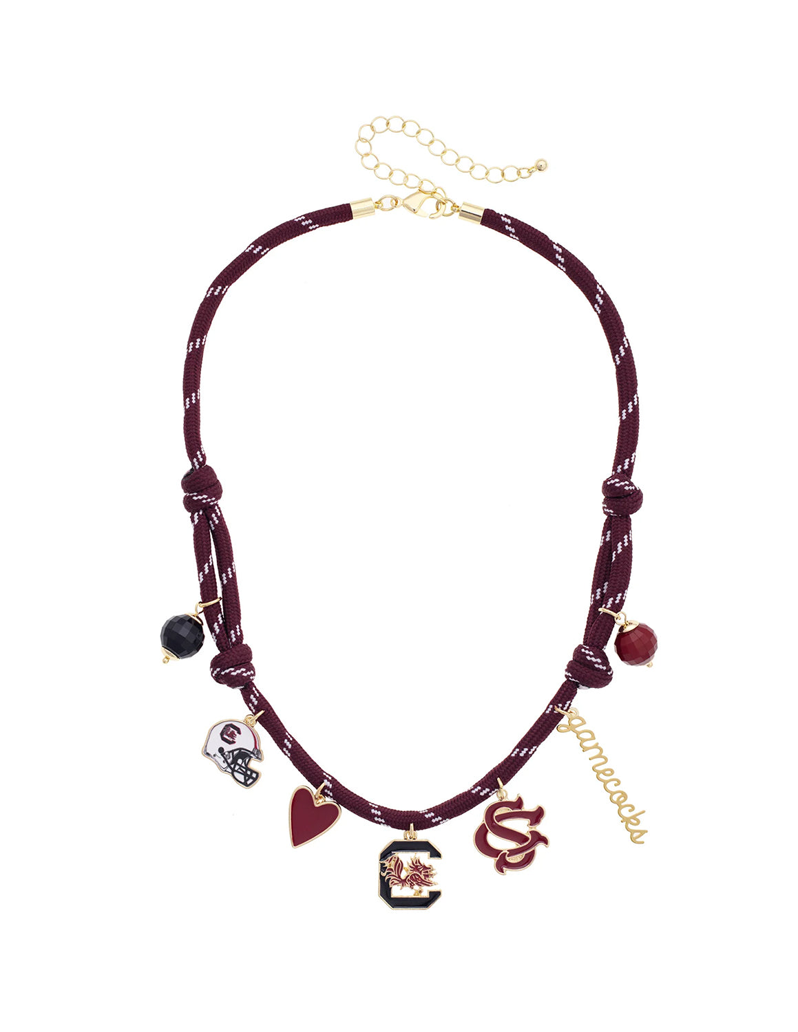 USC Gamecocks Paracord Multi Charm Necklace
