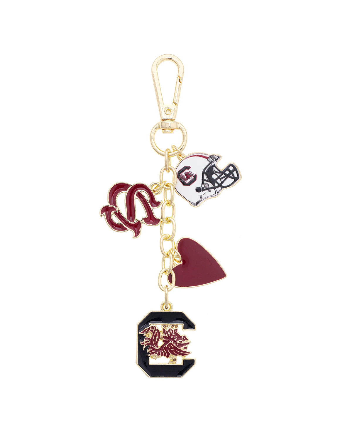 USC Heart Cluster Bag Charm
