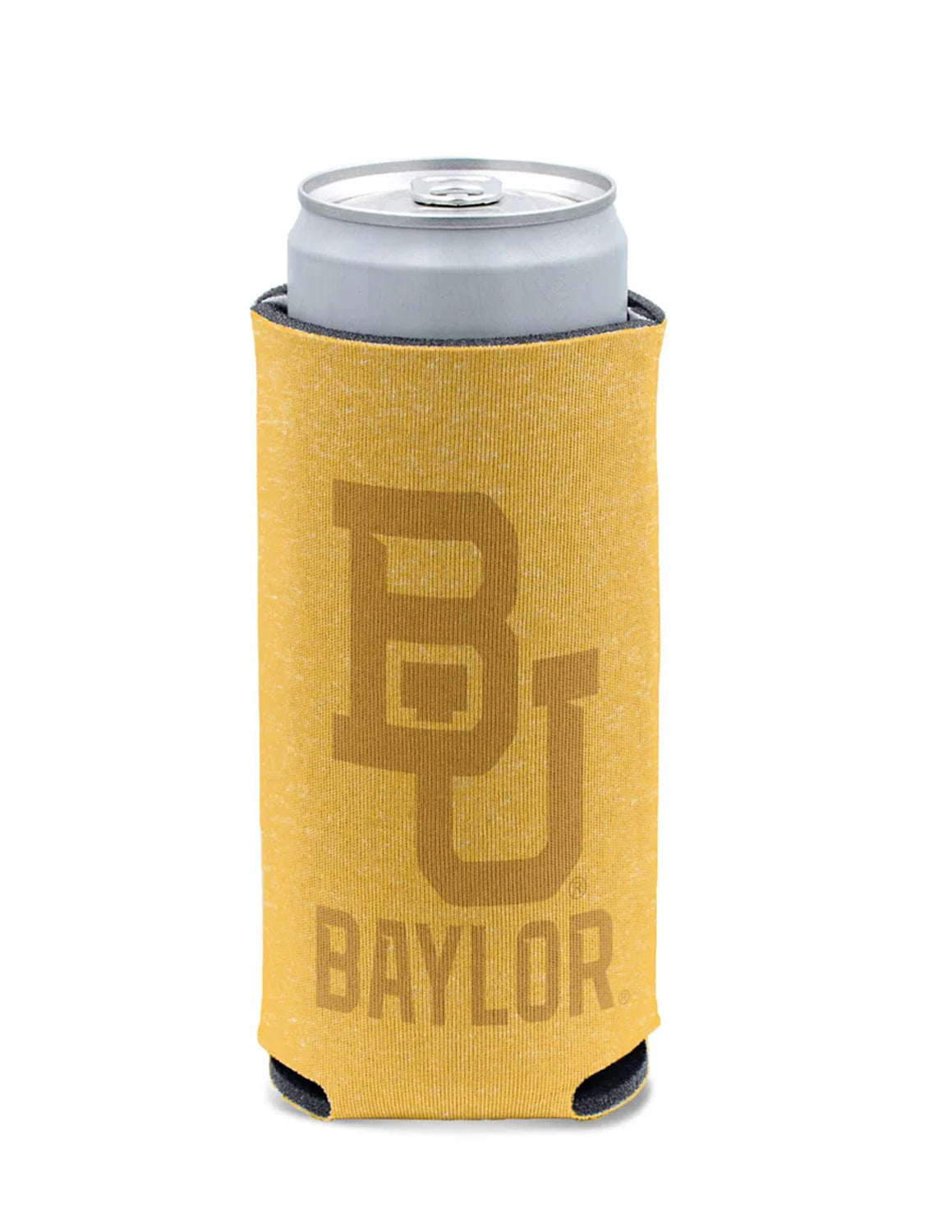 BU Heathered Tall Slim Can Cooler