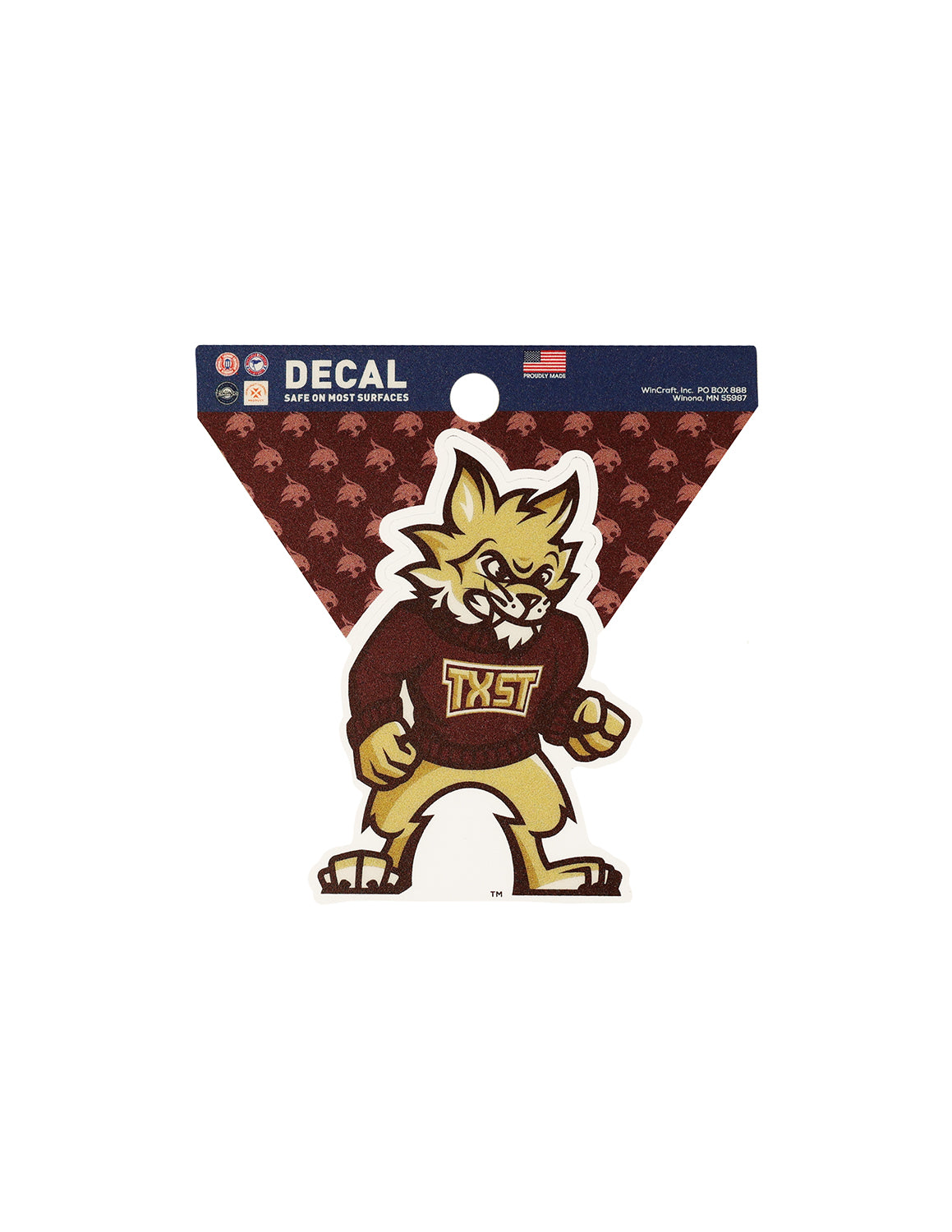 TXST Boko Clean Cut Decal
