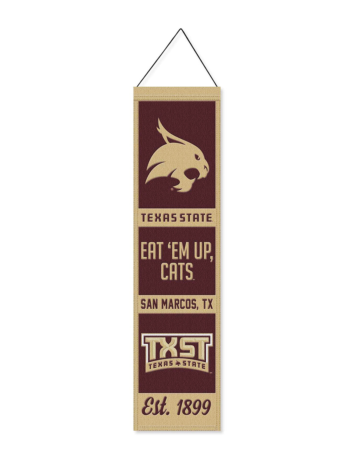TXST Bobcats Wool Banner