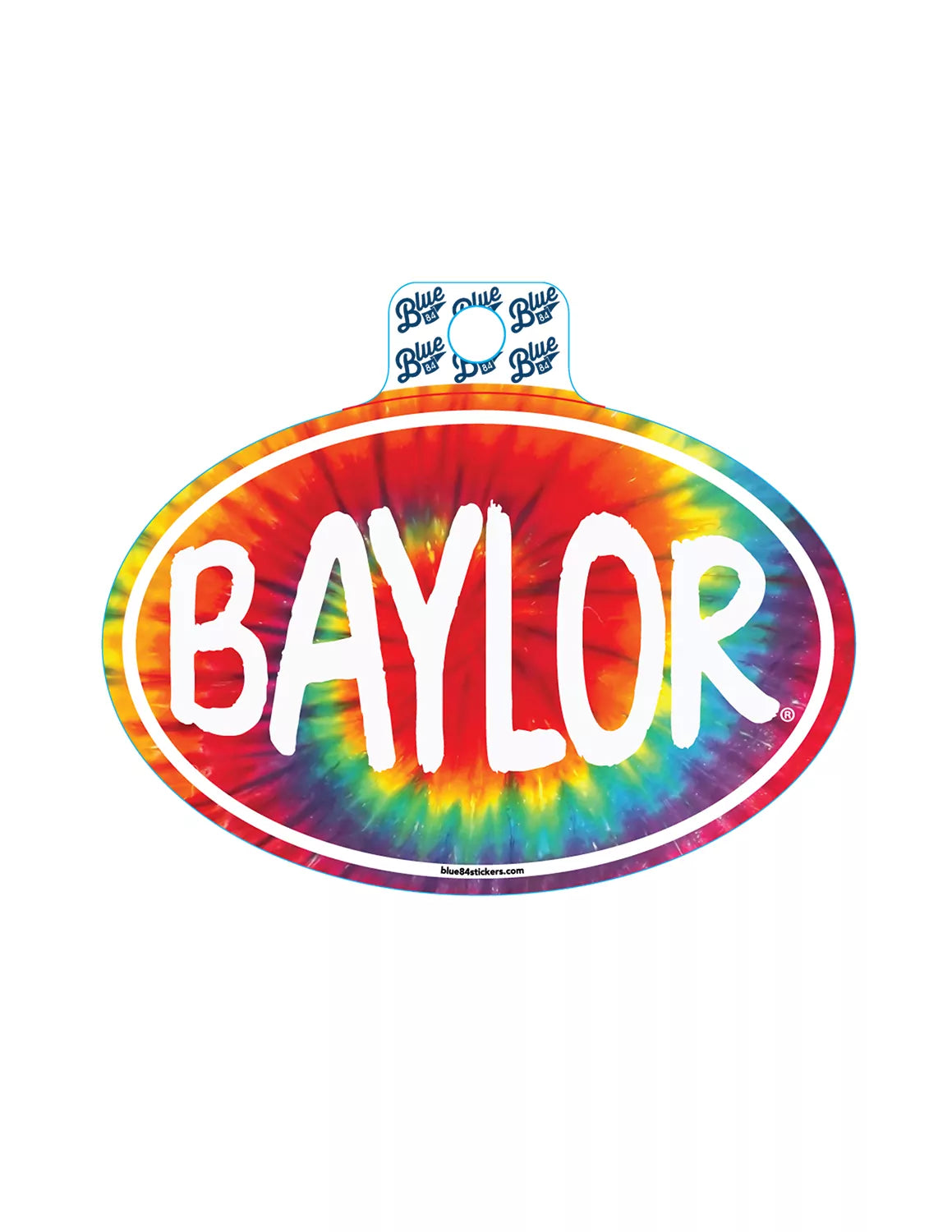 BU Tie Dye Oval Sticker