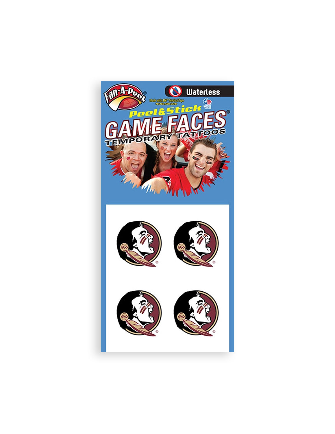 FSU Peel & Stick Face Tattoos