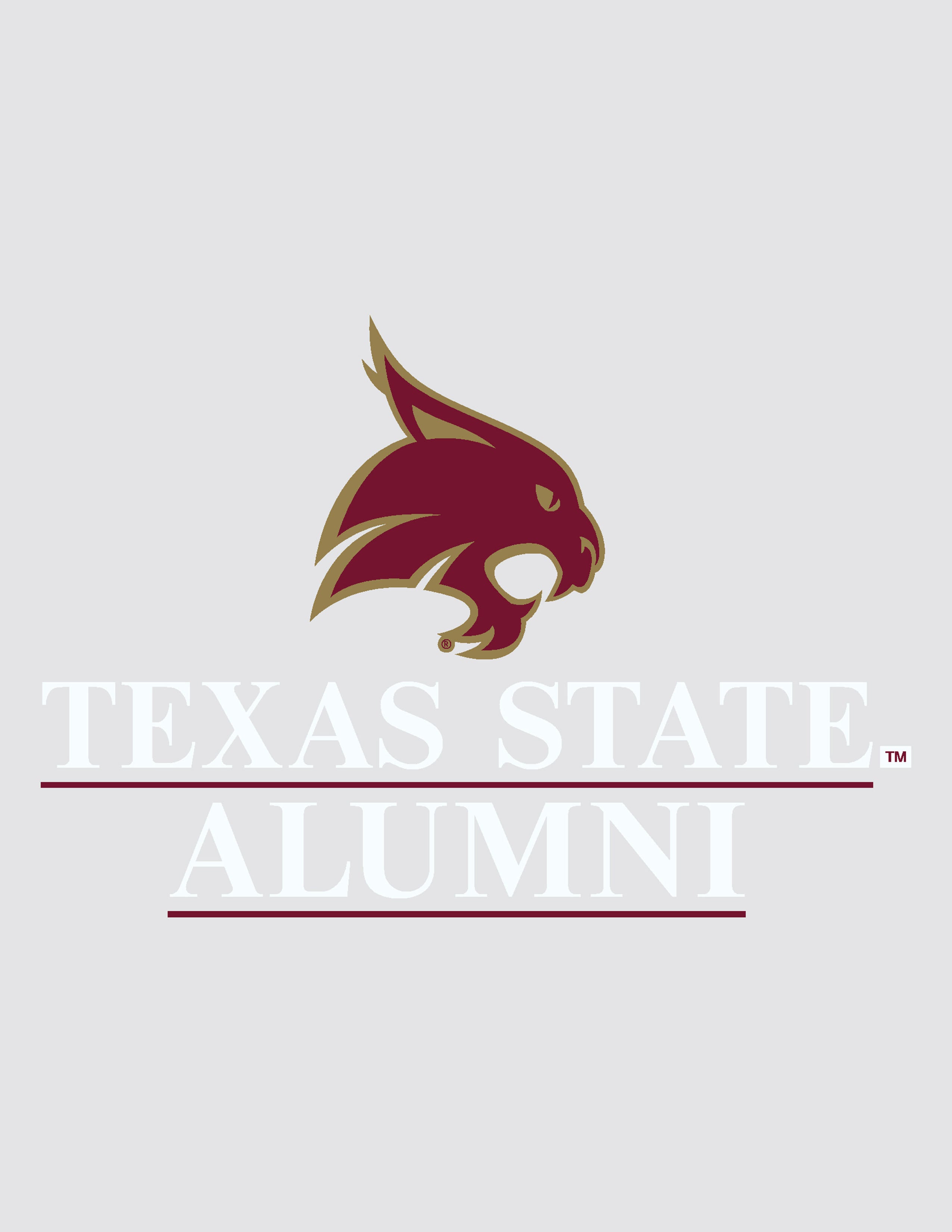 TXST Mascot Over TXST Alumni Car Decal