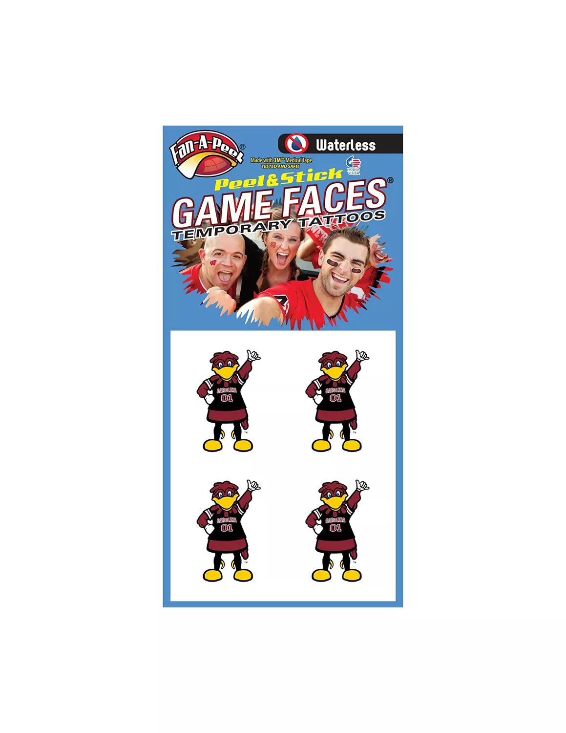 USC Game Faces Cocky Temporary Tattoos