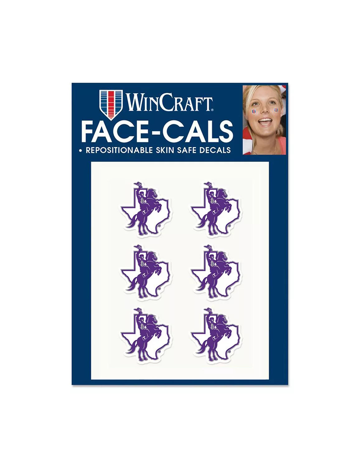 TSU Texan Rider Face-Cals