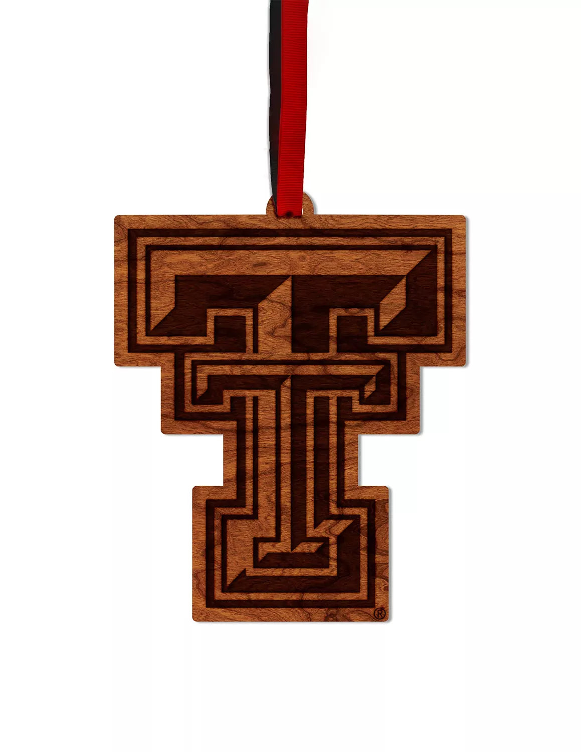 TTU Logo Wooden Ornament