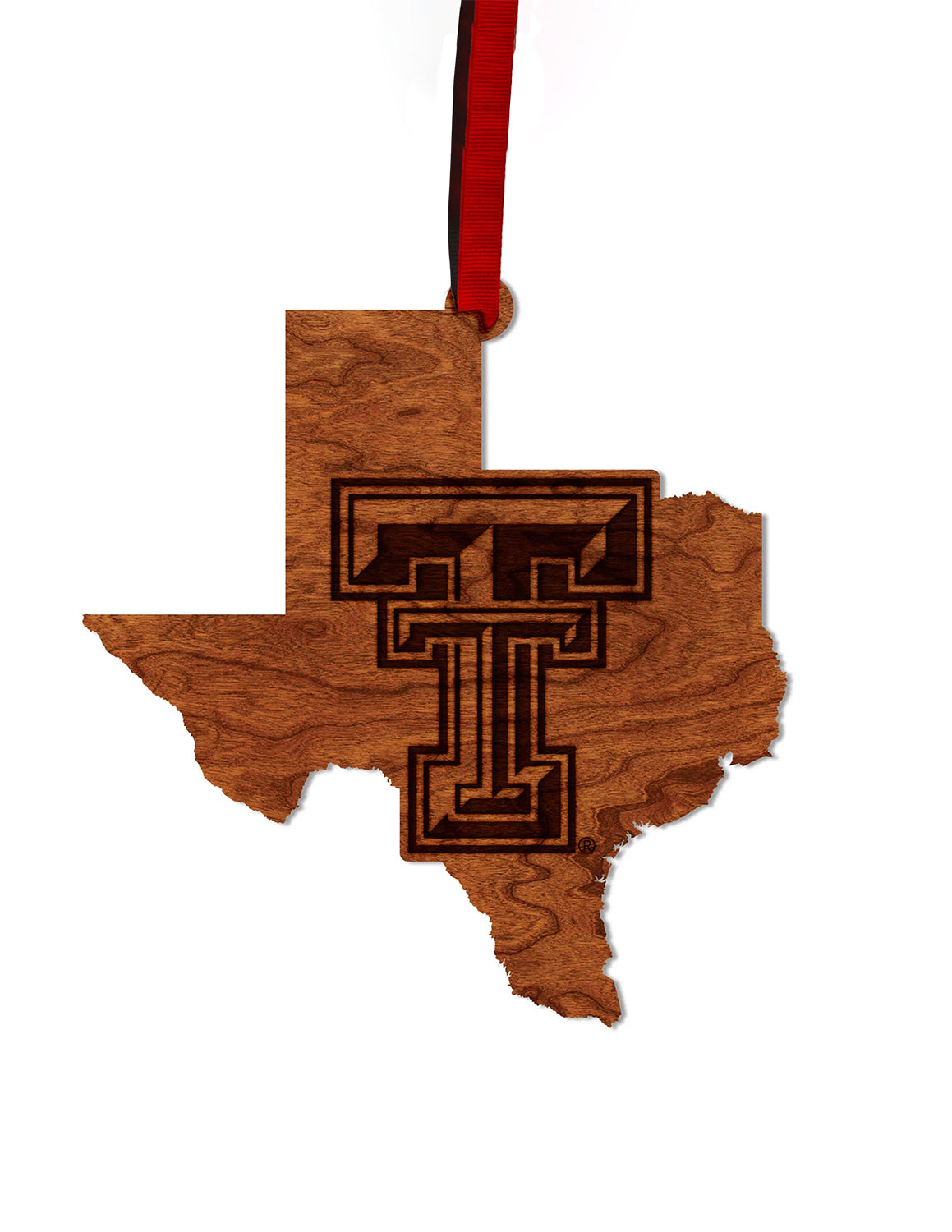 TTU On State Wooden Ornament