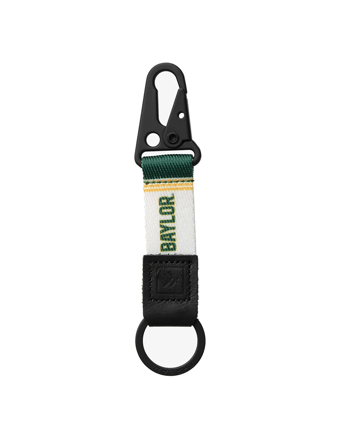 BU Baylor White Keychain Clip